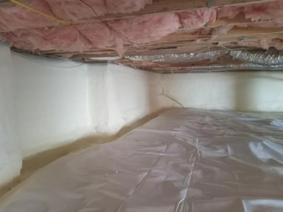 Crawl space encapsulation with closed-cell spray foam for Attic Insulation in Lochmoor Waterway Estates